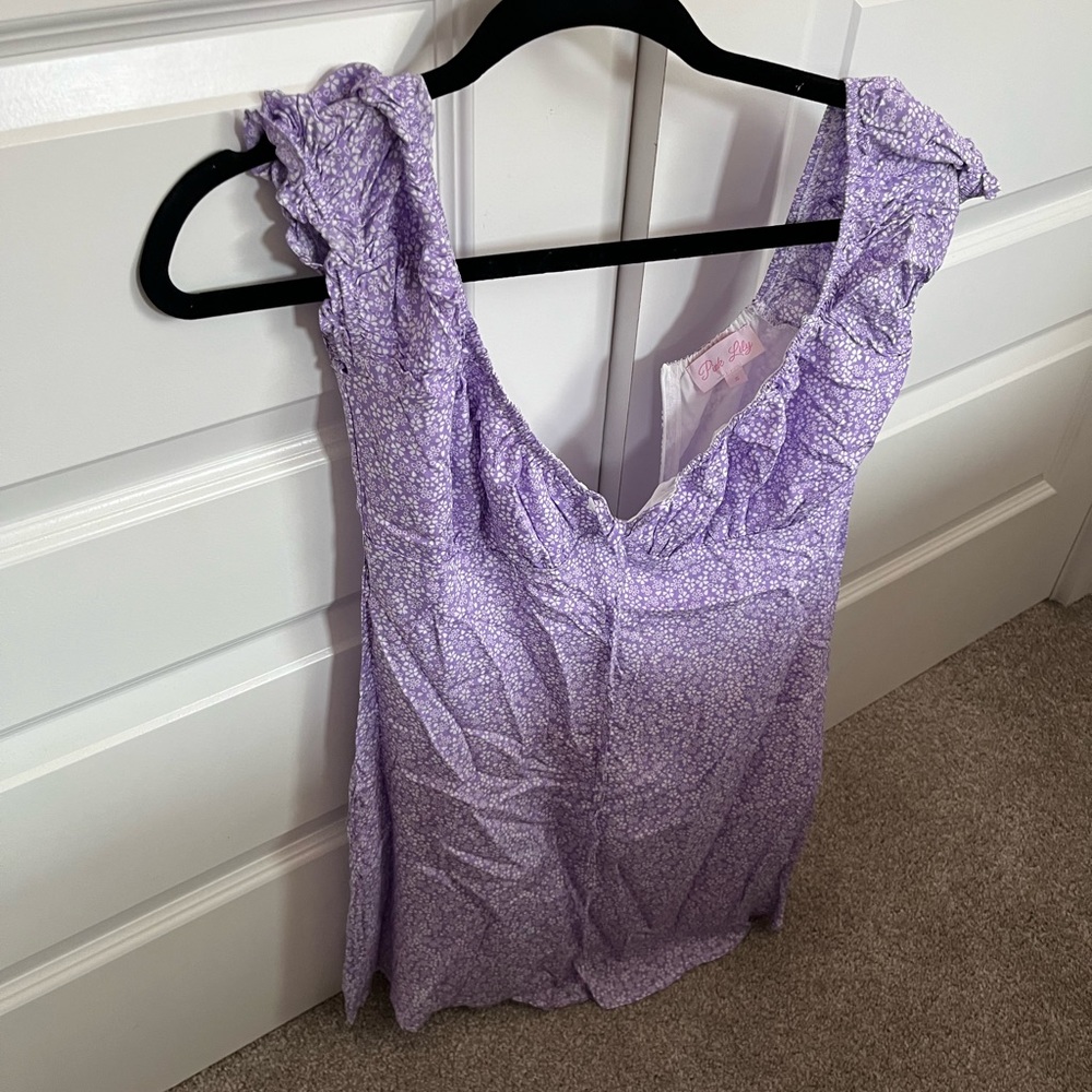 Pink Lily Purple Summer Dress